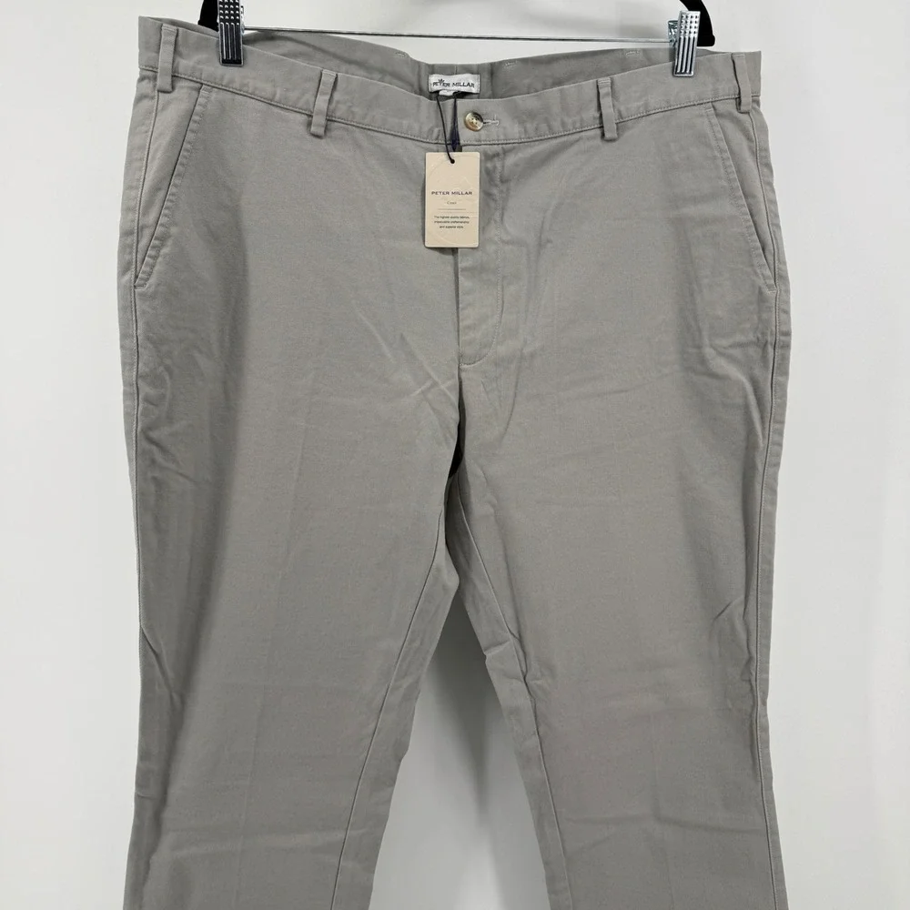 Peter Millar Crown Mens 40x35 Mountain Grey‎ Chino Pants ME0B06 NWT